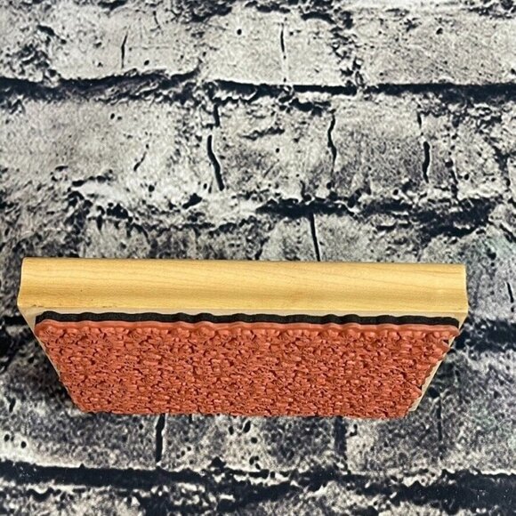 inkadinkado Rubber Stamp Wood Block floral background butterfly - Picture 3 of 7